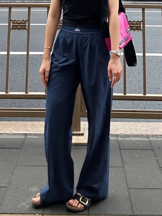 ALO Yoga Pants - ALO Yoga🌌Suit Up Trouser Navy Blue Regular NWT💟Everyday Elevated Style Pants